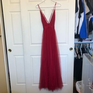 Windsor Red Floor Length Prom Dress